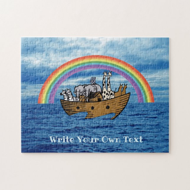 Noah's Ark & Rainbow - Schreiben Sie Ihren eigenen (Horizontal)