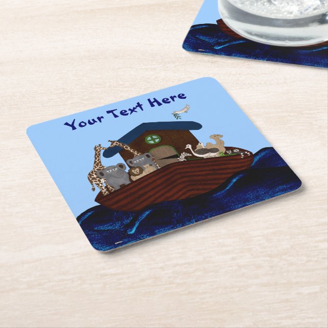 Noah's Ark Rechteckiger Pappuntersetzer (angewinkelt)