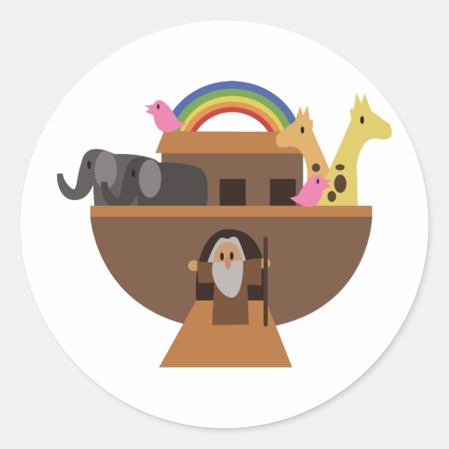 Noah's Ark Runder Aufkleber (Vorderseite)