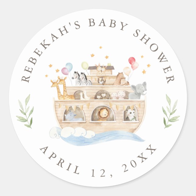 Noah's Ark Sticker Label (Vorderseite)