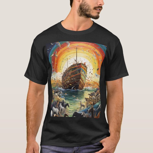 Noahs Ark Watercolor T-Shirt (Vorderseite)