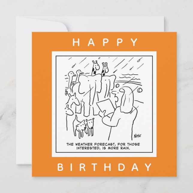 Noahs Ark Weather Forecast Cartoon Karte (Vorderseite)