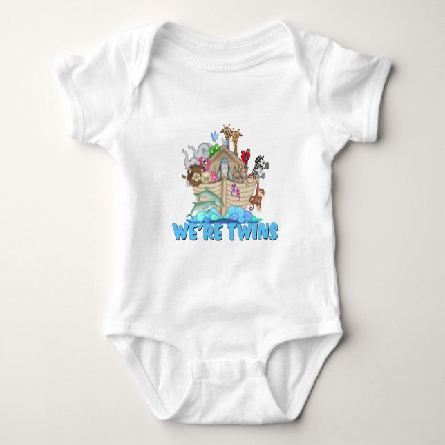 Noah's Ark Wir sind Twins Baby Strampler (Vorderseite)