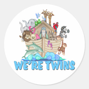 Noah's Ark Wir sind Twins Runder Aufkleber
