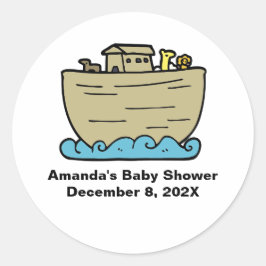 Noahs Art Niedlich Baby Shower Gender Neutral Runder Aufkleber