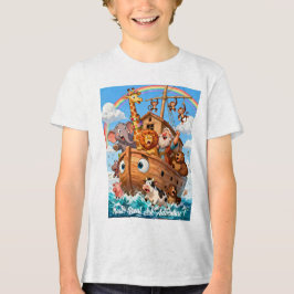 Noahs großes Archen-Abenteuer - Süße-Tiere-T-Shirt Tri-Blend Shirt