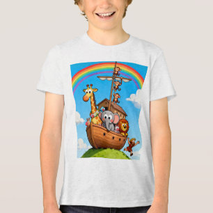 Noahs großes Archen-Abenteuer - Süße Tiere und Reg Tri-Blend Shirt