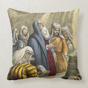 Noahs Opfer auf dem Verlassen der Arche, von einer Kissen