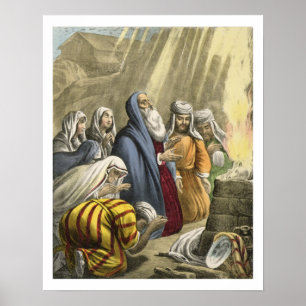 Noahs Opfer auf dem Verlassen der Arche, von einer Poster