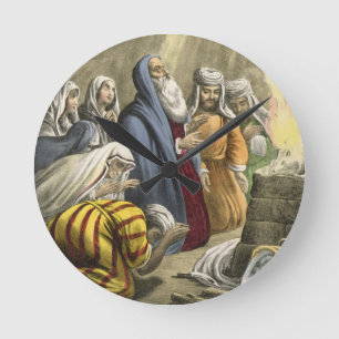 Noahs Opfer auf dem Verlassen der Arche, von einer Runde Wanduhr