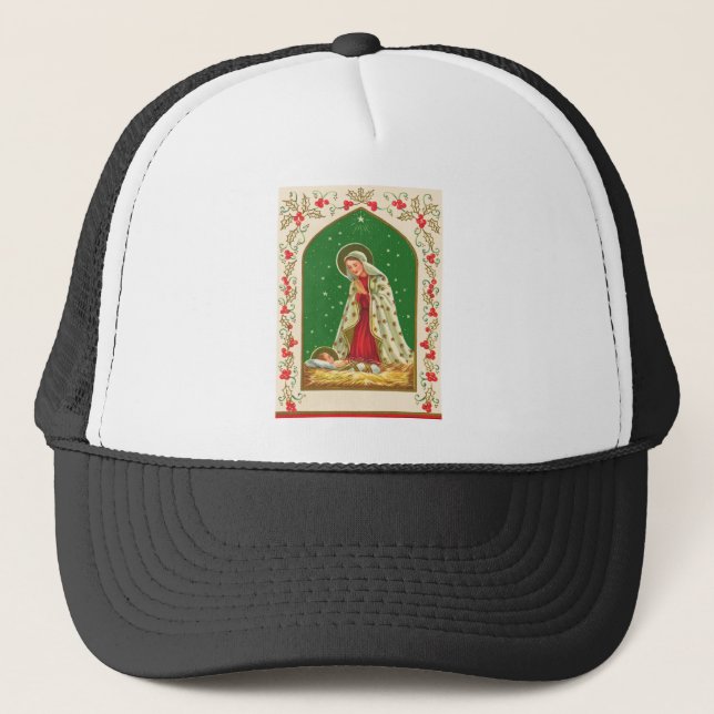 NOB165 Mary und Baby Jesus.tif Truckerkappe (Vorderseite)