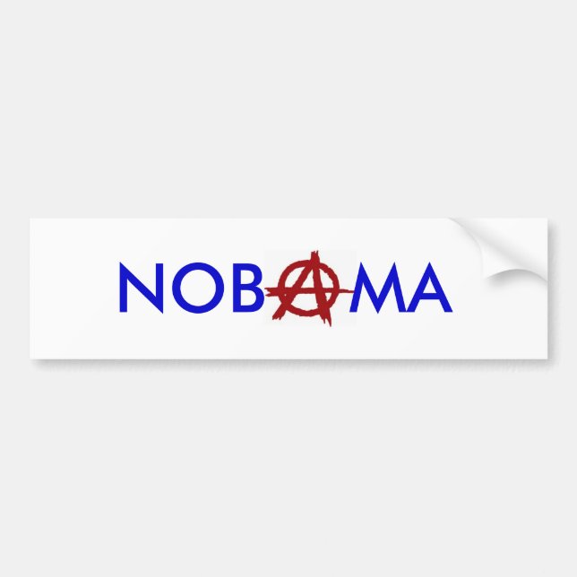 "Nobama" Anarchie Autoaufkleber (Vorne)