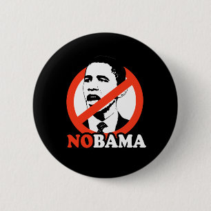NOBAMA/ANTI-OBAMA-T - SHIRT BUTTON