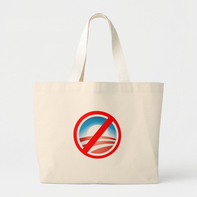 NOBAMA AntiObama T-Shirts, Tassen, Hoodies Jumbo Stoffbeutel (Vorne)