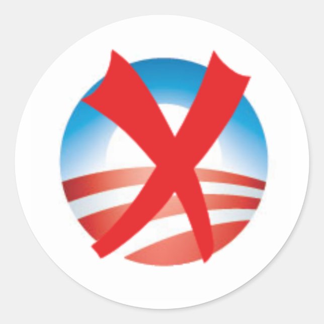 NOBAMA-Aufkleber Runder Aufkleber (Vorderseite)