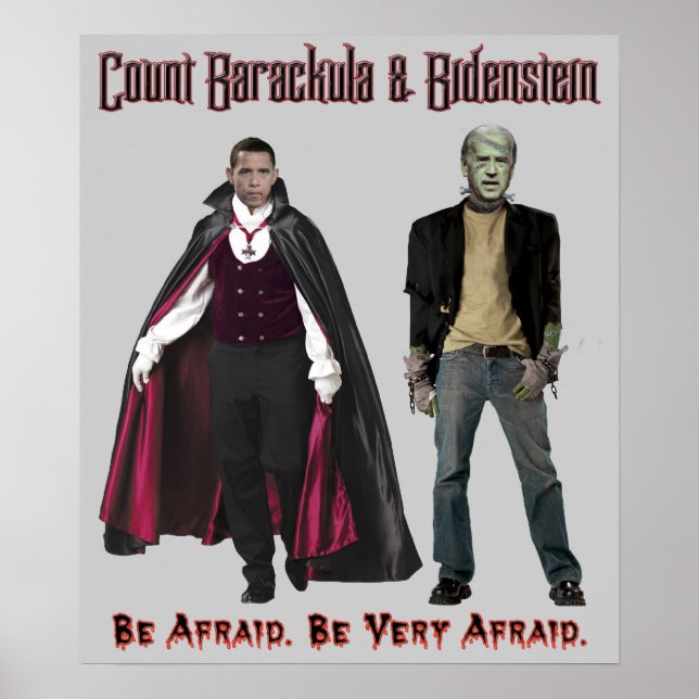 Nobama Halloween - Poster Barackula & Bidenstein (Devant)