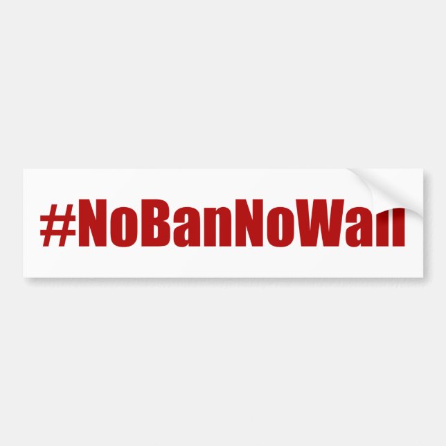 #NoBanNoWall Autoaufkleber (Vorne)