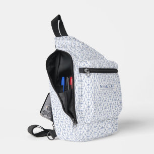 NOBCChE Blue Siegel Print Crossbody Bag