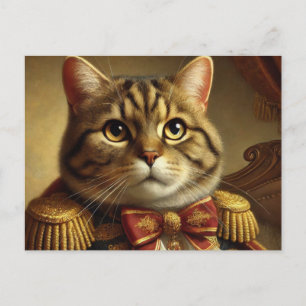 Nobel Wohlgekleidete Tabby-Katze Postkarte