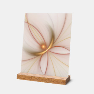 Nobelkupfer und Gold Abstrakt Moderne Fraktal Kuns Acrylschild