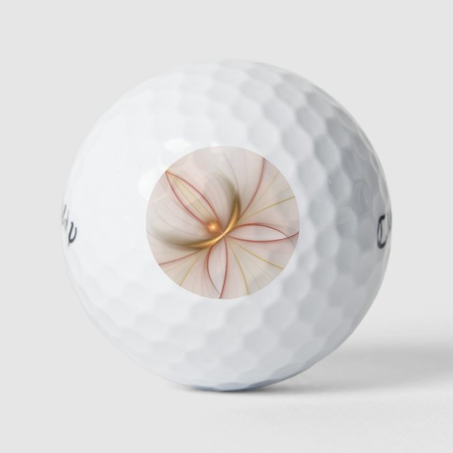 Nobelkupfer und Gold Abstrakt Moderne Fraktal Kuns Golfball (Vorderseite)