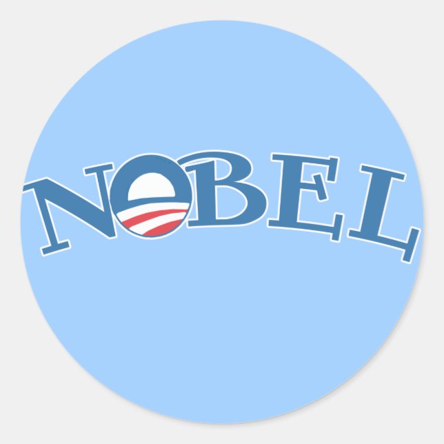 Nobelpreis Obama Runder Aufkleber (Vorderseite)