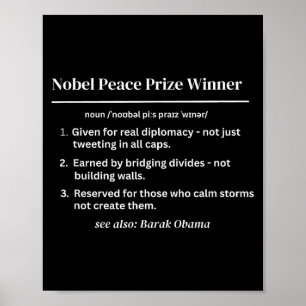 Nobelpreisträger Definition Obama Vs Trump Poster