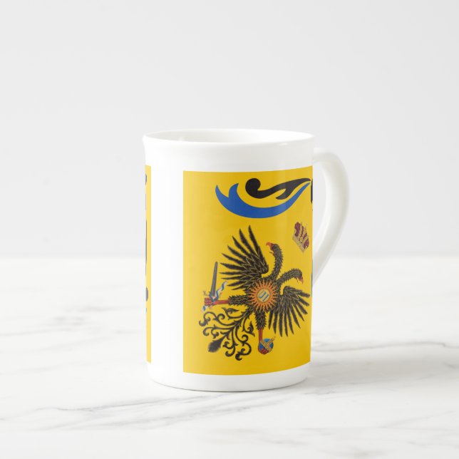Nobile Contrada dell'Aquila Palio di Siena (Adler) Prozellantasse (Vorderseite Rechts)