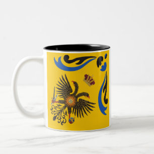 Nobile Contrada dell'Aquila Palio di Siena (Adler) Zweifarbige Tasse