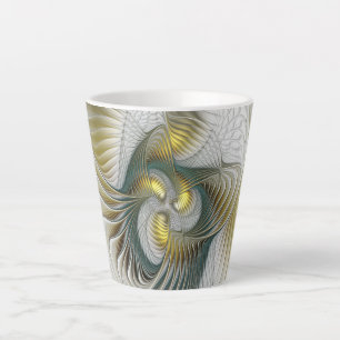 Nobile Golden Aquamarine Abstrakte Fantasie Frakta Milchtasse
