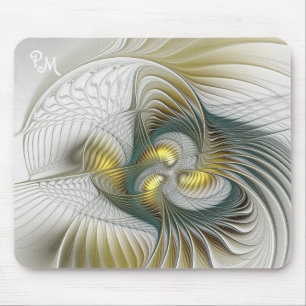 Nobile Golden Aquamarine Abstrakte Fantasie Frakta Mousepad