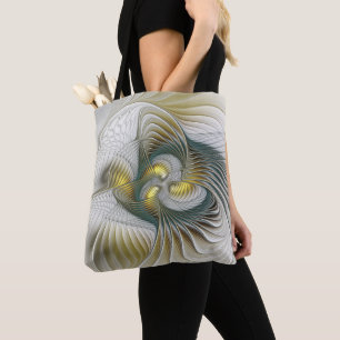 Nobile Golden Aquamarine Abstrakte Fantasie Frakta Tasche