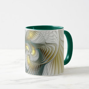 Nobile Golden Aquamarine Abstrakte Fantasie Frakta Tasse