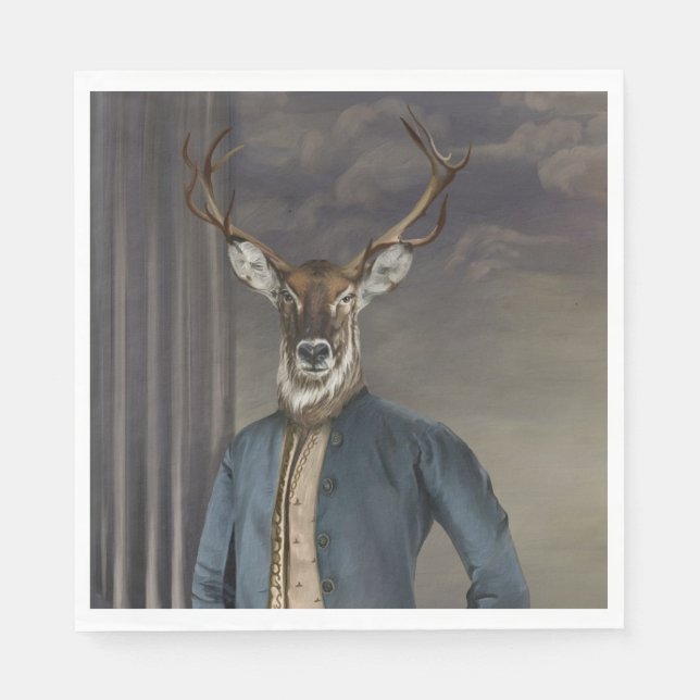 Noble Beasts - Dandy Deer Serviette (Vorderseite)