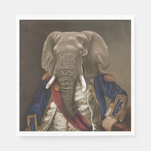 Noble Beasts - Dandy Elephant Serviette (Vorderseite)