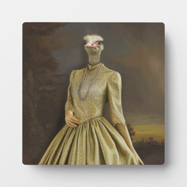 Noble Beasts - Dandy Ostrich Fotoplatte (Vorderseite)