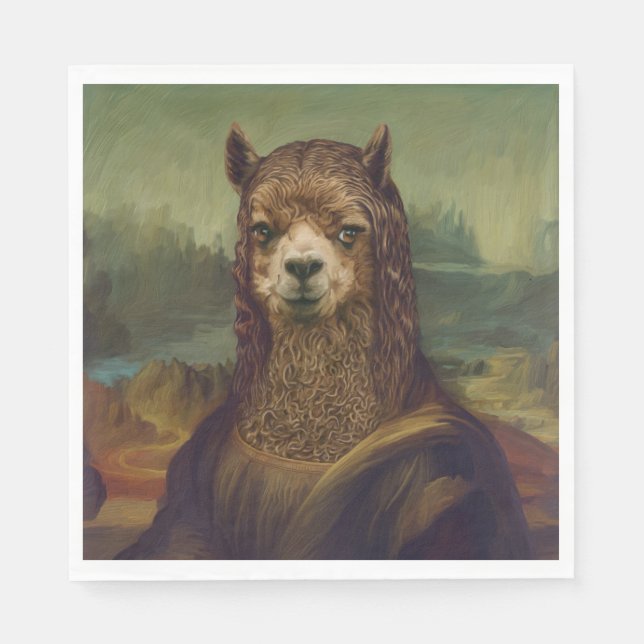 Noble Beasts - Mona Llama  Serviette (Vorderseite)