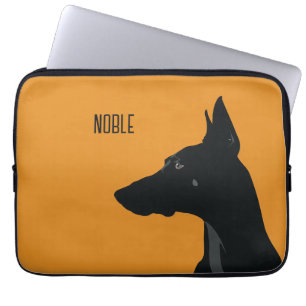 Noble Black Doberman Laptopschutzhülle