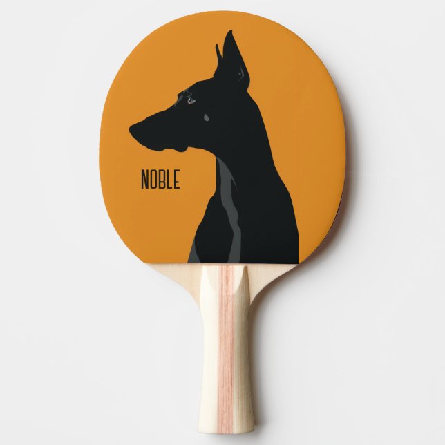 Noble Black Doberman Tischtennis Schläger (Vorderseite)