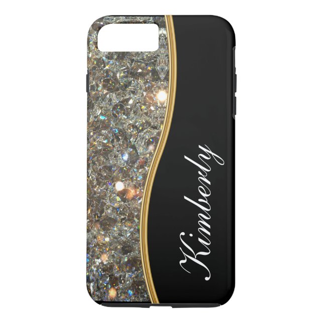 Noble Bling Monogramm-Art Case-Mate iPhone Hülle (Rückseite)