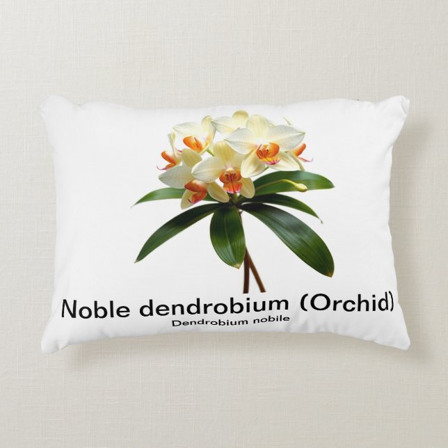 Noble Dendrobium orchid Akzent Pilz Dekokissen (Vorderseite)