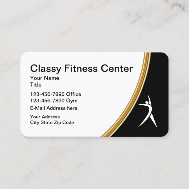 Noble Fitness-persönlicher Trainer Visitenkarte (Vorderseite)