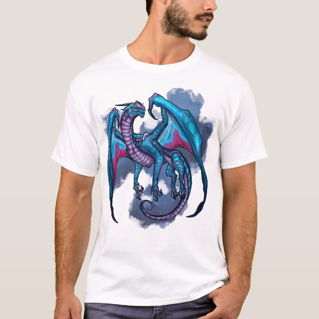 Noble Flying Blue Dragon T - Shirt (Vorderseite)