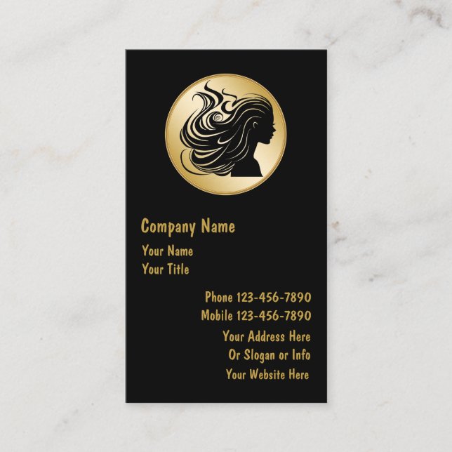 Noble Frisurn-Visitenkarten Visitenkarte (Vorderseite)