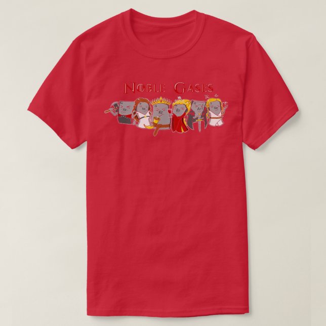 Noble Gases Funny Science, Chemie Lehrer T-Shirt (Design vorne)