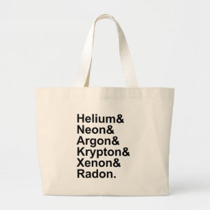 Noble Gases Helium Neon Argon Krypton Radon Xenon Jumbo Stoffbeutel