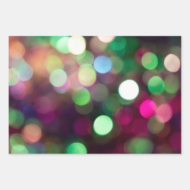 Noble glitzernde Bokelleuchten! Geschenkpapier Set (Vorderseite)