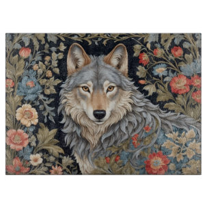 Noble Gray Wolf William Morris Inspiriert Schneidebrett