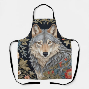 Noble Gray Wolf William Morris Inspiriert Schürze