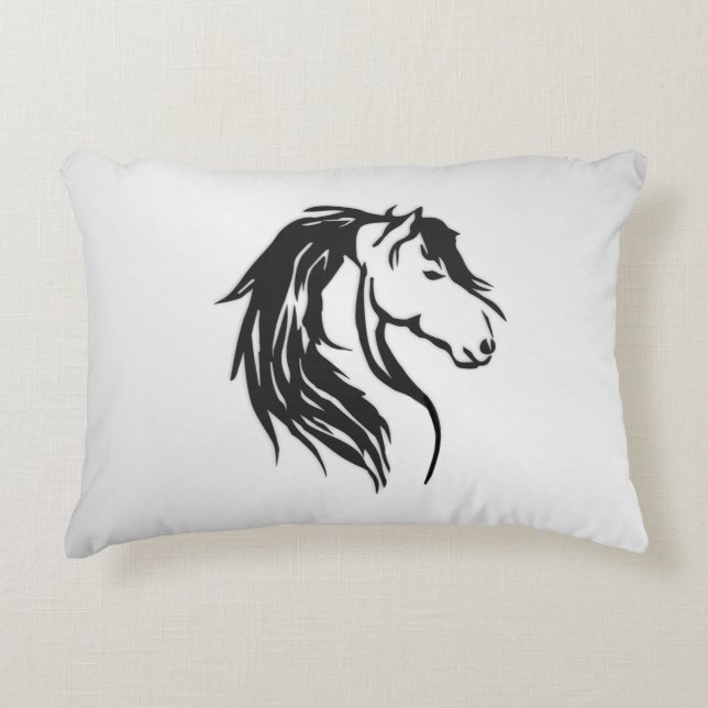 Noble Horse Head Dekokissen (Vorderseite)